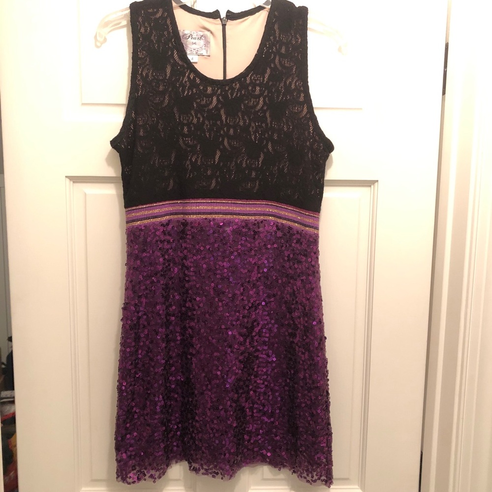 Sparkly & Lacey Mini Dress